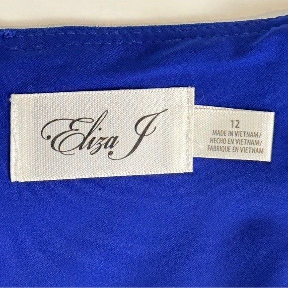 Eliza J Cobalt Blue Knee Length Dress 12 - Picture 7 of 10